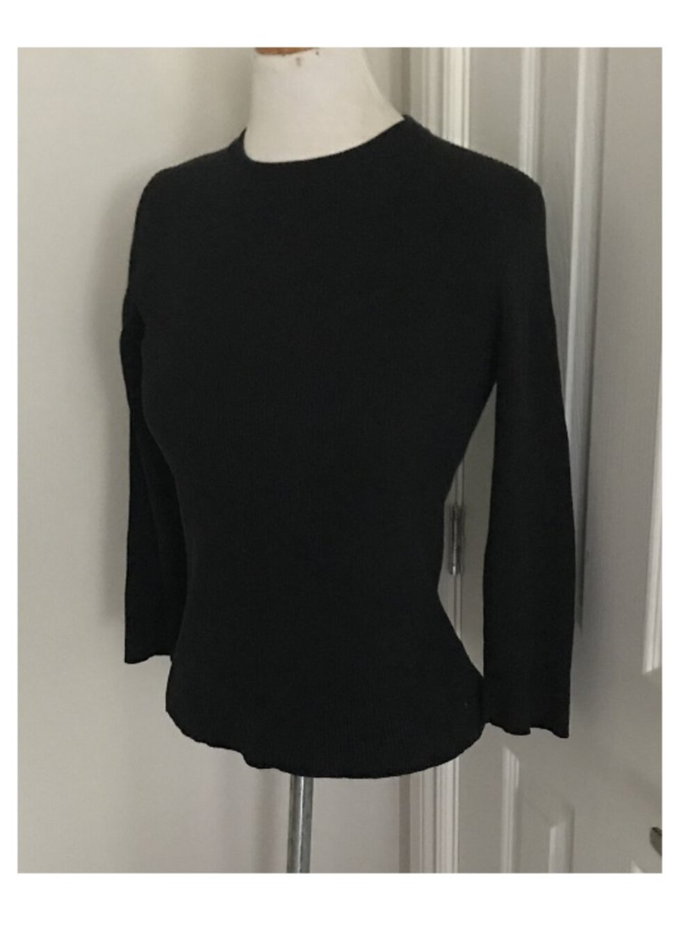Club Monaco Woman Black Long Sleeve Shirt Size XL/TG ( M )